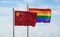 Gay Pride and China flag