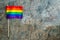 Gay pride concept with a rainbow flag. Useful for lesbian, glbt, bisexual support and gay pride month