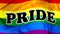 Gay Pride Flag waving