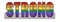 Gay Pride Lettering Strong