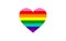 Gay Pride Rainbow heart shape LGBTQIA template. Diversity e Inclusivity. Pride Banner with LGBT Flag sign. Pride Month Vector