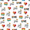 Gay pride seamless pattern LGBT vector background