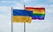 Gay Pride and Ukraine flag