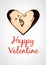 Gay valentine card kissing men in heart shape
