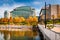 The Gaylord National Resort, seen from a pier in the Potomac Riv