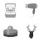 Gays, horse and other monochrome icon in cartoon style.hairdresser, hunting icons in set collection.