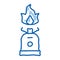 Gaz Cylinder With Fire For Cooking doodle icon hand drawn illustration