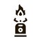 Gaz Cylinder With Fire For Cooking glyph icon