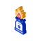 Gaz Cylinder With Fire For Cooking isometric icon