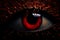 Gaze of darkness 3D Halloween background with red evil eyes evokes spine chilling enchantment