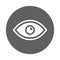 Gaze, look, eye search icon. Gray vector sketch