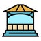 Gazebo arch icon color outline vector