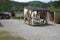 Gazebo in the Carpathian Mountains for the rest of tourists