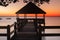 Gazebo at Corolla Park at Sunset in North Carolina