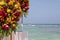 Gazebo. Flowers. Mexico. Ocean view. Caribbean gazebo