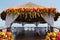 Gazebo. Flowers. Mexico. Ocean view. Caribbean gazebo