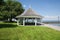 Gazebo on lake in ontario