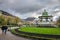 Gazebo near small Lille Lungegardsvannet lake in Bergen