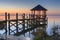 Gazebo over Pamlico Sound Hatteras, North Carolina