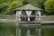 Gazebo for relaxing and contemplation on the lake, in Pyatigorsk