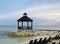 Gazebo on rocky pier