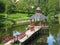 Gazebo on the Stangan river. Linkoping. Sweden