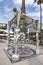 Gazebo with statues of Dorothy Dandridge, Dolores Del Rio, Mae West, and Anna May Wong