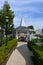 Gazebo at Stevens Square, a mixed use living and working area in old Victorian houses in Old Town Tustin