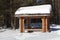 Gazebo in the winter woods