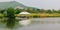 Gazebo wood in lagoon