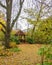 Gazebo in the Woods during the Fall