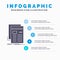 Gazette, media, news, newsletter, newspaper Infographics Template for Website and Presentation. GLyph Gray icon with Blue