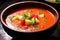 Gazpacho Andaluz - Andalusian-style cold tomato soup with cucumbers, peppers, and garlic