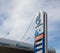Gazpromneft gas station and a fuel price display. Higher prices for gasoline and petroleum products. The price of a barrel of oil