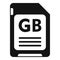 GB flash memory board icon simple vector. Machine solid