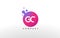 GC Letter Dots Logo Design with Creative Trendy Bubbles.