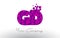 GD G D Dots Letter Logo with Purple Bubbles Texture.