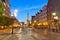 Gdansk with city hall at night