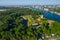 Gdansk. Medieval Wisloujscie Fortress Aerial View. Pomeranian Voivodeship, Gdansk, Poland