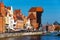 Gdansk old city in Poland with the oldest medieval port crane