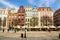 Gdansk, Poland, April 15, 2018: Facade of beautiful typical colorful houses buildings on Dluga Long