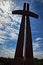 GDANSK, POLAND - MAY 14, 2017: Monument known as Millennium cross on the Gradowa Mountain in the city. The cross commemorating the