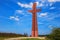 GDANSK, POLAND - MAY 14, 2017: Monument known as Millennium cross on the Gradowa Mountain in the city. The cross commemorating the