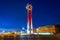 Gdansk, Poland - October 11, 2020: Three crosses monument at the European Solidarity square in Gdansk, Poland.