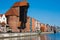 Gdansk, Poland - September 2015: Gdansk waterfront with the Zuraw Giant Crane and Water Gate