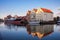 Gdansk, Poland - September 2015: Maritime Museum and SS Soldek in the historic port town of Gdansk