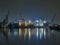 Gdansk shipyard at night