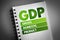 GDP - Gross Domestic Product acronym