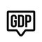 GDP investment profit, gross domestic product vector icon