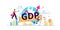 GDP vector illustration.Flat tiny